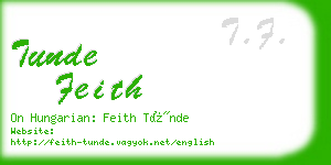 tunde feith business card